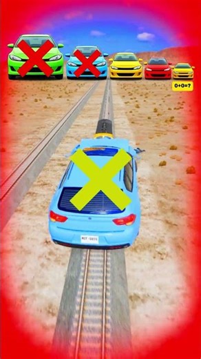 Big & Small Cars vs train Beamngdrive