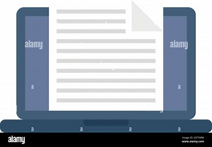 Laptop preparation exam icon. Flat illustration of laptop preparation exam vector icon isolated on white background Stock Vector Image & Art - Alamy