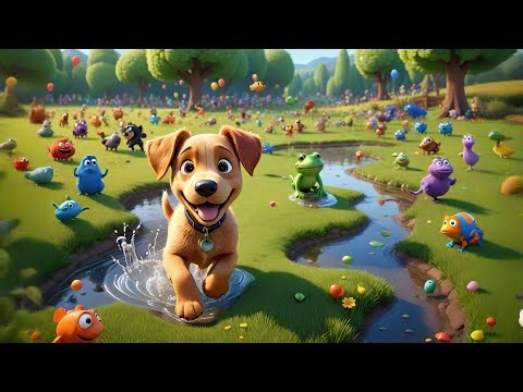 Puppy’s Puddle Splash Surprise 🐶💦 | Fun Story for Kids | Educational Video for Children