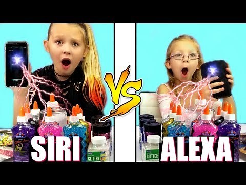 SIRI vs ALEXA Twin Telepathy SLIME Challenge!!!