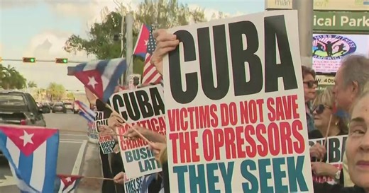 Miami protesters gather to demand freedom for Cuba at Thursday demonstrations