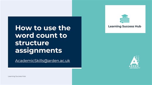 How to use the word count to structure assignments
