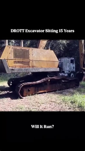 Drott Excavator Sitting 15 years #restoration #recovery #willitrun #repair #rebuild #engine #fyp #excavator | Willitrun