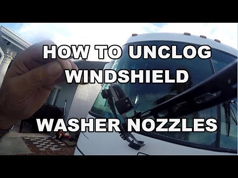 HOW TO UNCLOG RV WINDSHIELD WASHER NOZZLE | ADJUST SPRAY