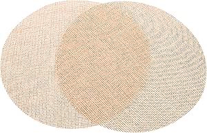 Round Lampshade Diffuser, 2Pcs Fabric 6.29'' Cloth Lamp shade for Pendants Softening Light Desk Lamp Ceiling Light Cover,Frosted White or Slightly yellow