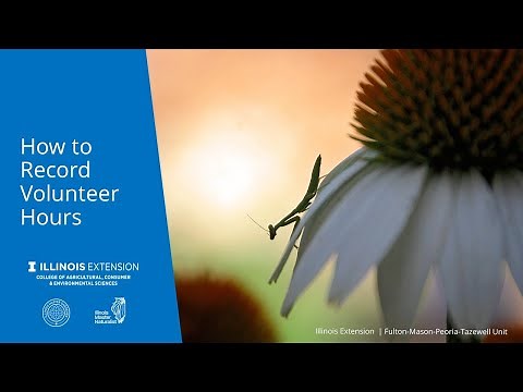 Volunteer Time Reporting for Extension Master Gardeners and Extension Master Naturalists