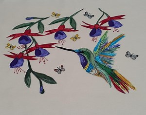 Hummingbird Applique Pattern: Raw Edge Fabric Art (digital Download) - Etsy
