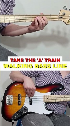 "Take The 'A' Train" 🎹 Walking Bass Line🎻🎵😎 #jazzbass #walkingbass #taketheatrain