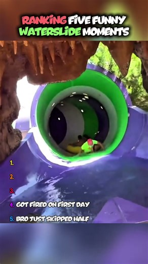 Ranking Five Waterslides fail moments! 🤣🤣