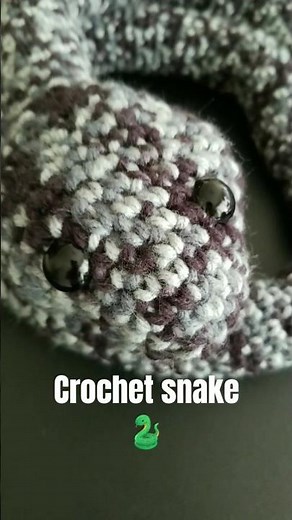 Fun and easy crochet snake 🐍 #crochet #crochetsnake