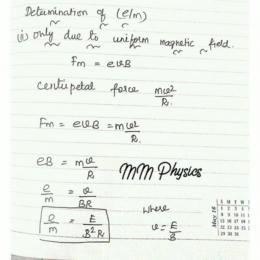 Determination of specific charge (e/m) of an electron - Thomson's experiment - Class 12 Physics