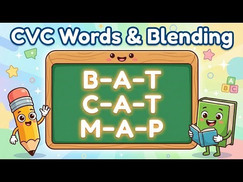 CVC words and blending ("a" in the middle) Part 1