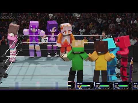 CHICOS vs CHICAS: Nacho Dagar Toni y Nick vs. Lia Abi Katy y Luna en Minecraft!
