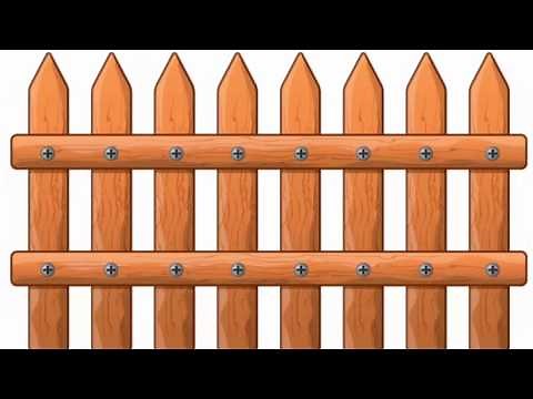 Wooden fence - Adobe Illustrator cs6 tutorial. How to create wood barrier for spring landscape