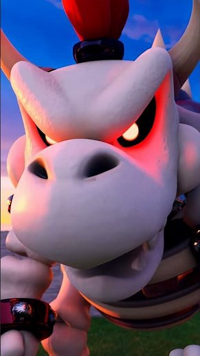 Bowser gets hit by a Lightning and transform into a Skeleton Bowser #animation #mario #bowser