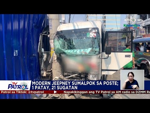 1 patay, 21 sugatan sa pagsalpok ng modern jeep sa poste sa QC | TV Patrol