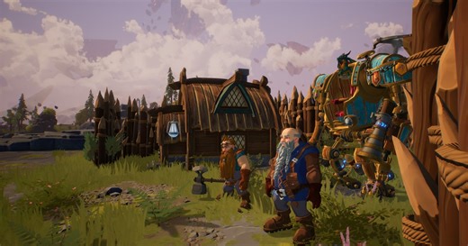 First Dwarf gameplay shows off colony survival combat as a mech-riding dwarf and a tiny polyglot dragon
