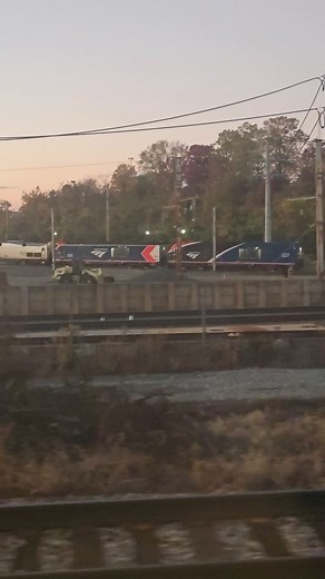 #Amtrak327, #Amtrak306, and #Amtrak150 on a power move. #trains #train #washingtondc #dmv #dc #railfan #foamer #trainspotting #trainsofinstagram #railsupremacy #hobby #novanscaler #railroad #railroadphotography #railroadvideo #amtrak #travel #p42dc #alc42 #transportation #locomotive #diesel #fblifestyle | Northern Virginia N Scaler