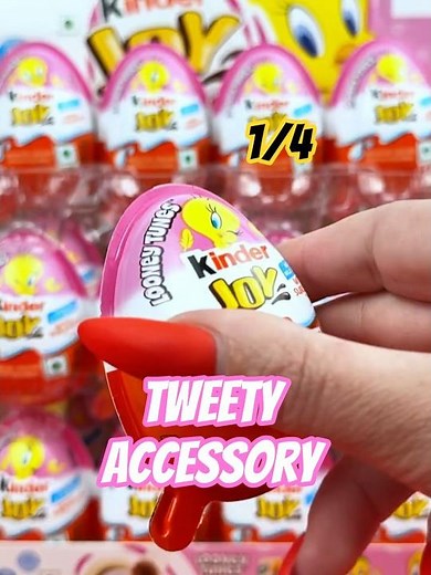 🪮 Kinder Joy Looney Tunes Surprise Egg Tweety ASMR Unboxing Accessory VC384!