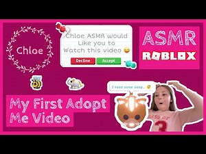 Roblox ASMR - My First Adopt Me Video - Come and trade with me 🙊👩‍⚖️💼🦊🐹🐤📞💰 | ChloeASMR