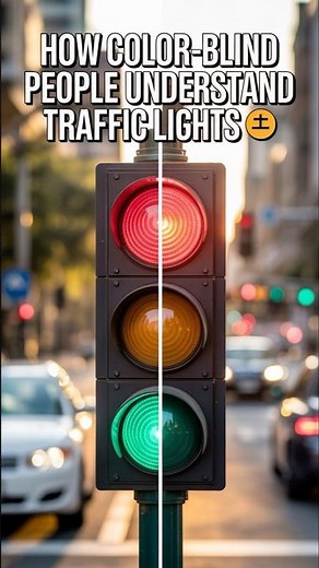 How Do Color-Blind People Understand Traffic Lights? #facts #shorts