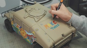2.2K views · 107 reactions | I've been spending some quality time drawing a bunch of goofy stuff on the side of the HG P408 Hummer. I'll follow up with a full weathering video shortly. Enjoy! If you want one of these Hummer's, check them out here: Standard version code： BGHGP408CAR 12% off https://bit.ly/2Ze9b2y Upgraded version code: BGP408RCCAR 10% off https://bit.ly/2P1XfRF | Scale Builder's Guild | Facebook