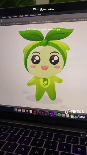 Desain Maskot Daun Berbentuk Manusia: Portfolio Desain Grafis