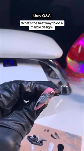 2.8K views · 63 reactions | The marble effect in a nail salon refers...