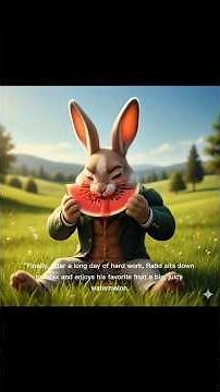 The Muscular Rabbit Hero of the Village | Kids Story Animation #shorts