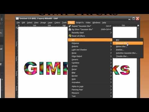 Gimp tutorial- Stained Glass Reflection text effect