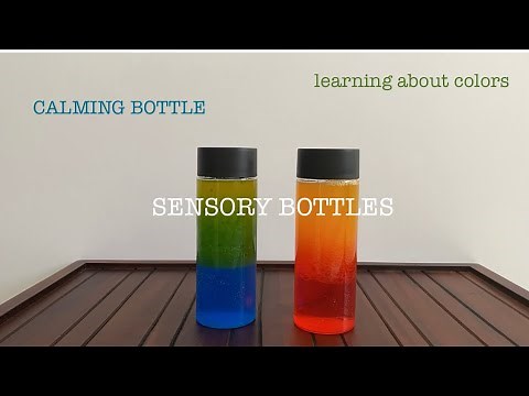 SENSORY BOTTLE DIY || COLOR MIXING