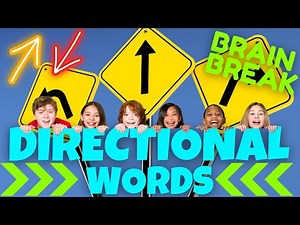 DIRECTIONAL WORDS. BRAIN BREAK EXERCISE, MOVEMENT ACTIVITY. BASIC SKILLS FOR KINDERGARTEN - 1ST