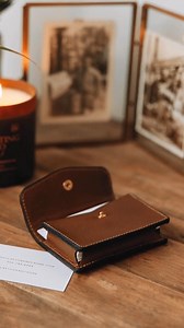 NEW to the Home & Office lineup: The Business Card Case! 💼 Our handcrafted full-grain leather Business Card Case is your go-to whether you’re in the office, at a tradeshow, or networking, it’s designed to keep your cards crisp and ready. We built it with our full-grain leather, heavy-duty stitching, a secure brass closure to keep your cards from falling out. Built for business, made to last. Available online and in-store. | Clayton & Crume