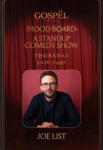 NYC. Gospel. Thu 3/12. Mood Board standup comedy show. Featuring: @joelistcomedy @chennylifestyle @joezimmerman @mattrubycomedy @shoeclaw …and more 🎟️ Promo code JOY20 gets ya discount tix. Link in bio for tickets or go to www.gospelnyc.com/discover/social #comedy #standup #nyc #standupcomedy #soho