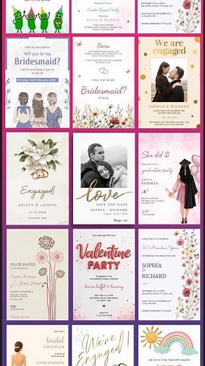 Create Valentine invitation templates now✨