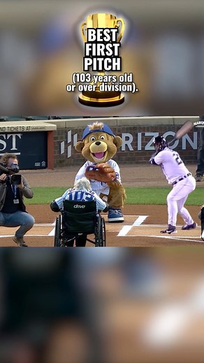 Rob Friedman on Instagram: "Best First Pitch (103 year old or over division). 🏆 Winner: Sister Jean vs. Javy Báez"