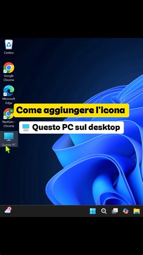 Come aggiungere l'icona 🖥 Questo PC sul desktop in Windows | Questa icona del PC | #shortcuts #pc #windows | Smart AI Tutorial