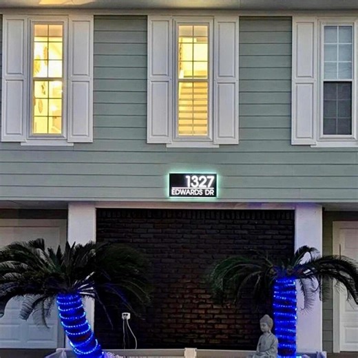 House Numbers Sign Lighted, Vertical and Horizontal House Numbers, Illuminated Address Sign , Modern House Number Sign, LED Light Box - Etsy