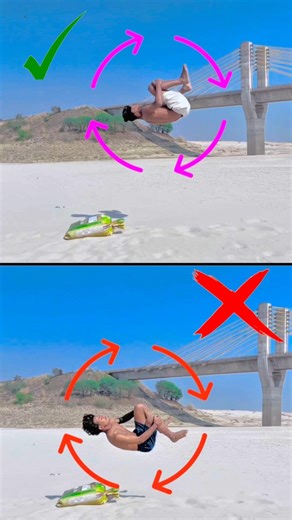 Frontflip beginner mistake❌🙆‍♀️you need to fix🤔🙅‍♂️#tutorial #backflip #stunt #gym #parkour