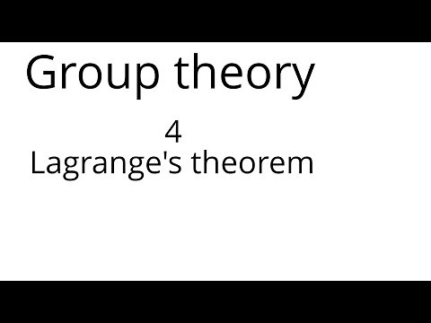 Group theory 4: Lagrange's theorem