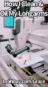 One of the most important steps in #quilting - machine maintenance! I brush out and oil all of my longarms after emptying 2 bobbins. #takecareofyourmachine #machinemaintenance #oilyourmachine #leahdayquilting #quiltinglove #quiltingsupplies #quiltingnotions #quiltingmachine #sewingmachine #sewingmachineaccessories #sewingmachinetools #longarmquilting #longarmquilter #quiltingonalongarm #qniquequilter #gracecompany #gracecompanyquilting #graceqniquelongarm #icanquilt #quiltlove | Leah Day Quiltin