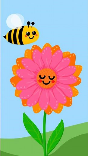 🌼🐝 Cute Bumble Bee Buzzing with Joy - Celebrating Plant A Flower Day! 🌸✨