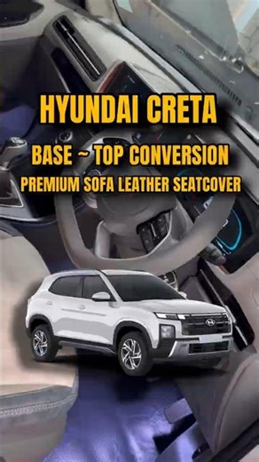 HYUNDAI CRETA - Base To Top Conversion | Premium Sofa Leather Seatcover #afto # cbe #hyundai #creta
