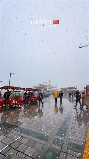 Abdullah mohsen on Instagram: "Would you visit Istanbul in winter ❓ YES or NO❓ When snow covers Istanbul, even time slows down 🤍❄️ We want to see snowy Istanbul soon 🌨️ Follow me and share it with your friends ✨ 📍 EMİNÖNÜ SAHİL #rain #rainyday #snow #travelling #travel #turkey #istanbul"