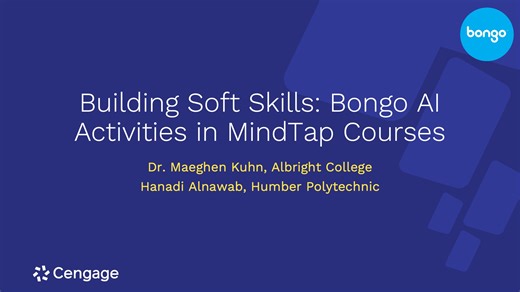 Building Soft Skills: Bongo AI Activities in MindTap