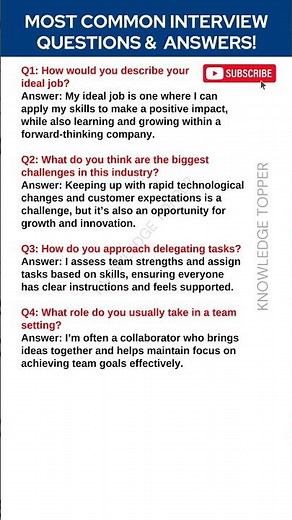 4 Most Common Job Interview Questions and Answers