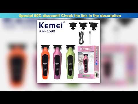 Kemei Hair Trimmers Professional Body Trimmer Electric Clippers Rechargeable Hair Cut Machine 0mm