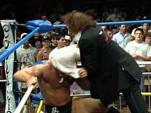 TERRY FUNK PUT PLASTIC BAG OVER RIC FLAIR HEAD!!!