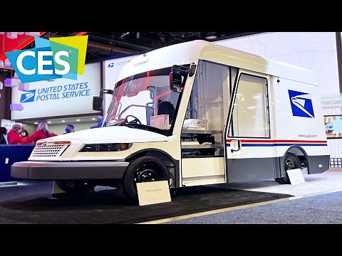 US Postal Service Delivers Futuristic Next Gen Delivery Vehicle at CES 2022! | Raymond Strazdas