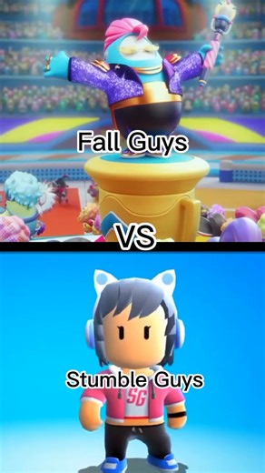 Fall Guys vs Stumble Guys. Which one is your favorite game? Comment#fallguys #gaming #stumbleguys